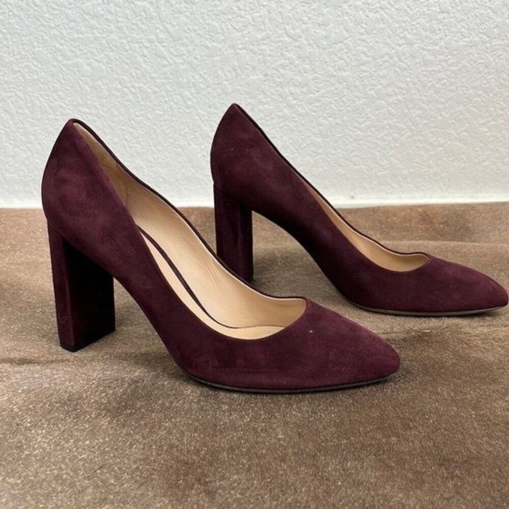 M.Gemi The Lustro Suede Maroon Burgundy Merlot Pumps Heels